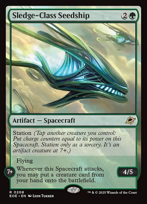 【Foil】【EN】スレッジ級シードシップ/Sledge-Class Seedship [EOE] 緑R No.208