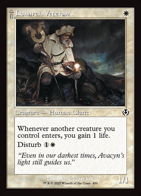 【Foil】【EN】月皇の古参兵 // 光明の幻影/Lunarch Veteran // Luminous Phantom [INR] 白C No.450