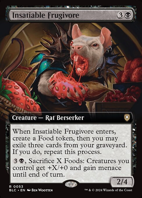 【Foil】【EN】強欲な果食動物/Insatiable Frugivore [BLC] 黒R No.53