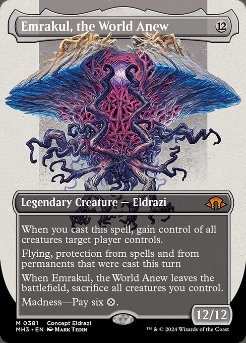 【フルアート】【Foil】【EN】再誕世界、エムラクール/Emrakul, the World Anew [MH3] 無M No.381
