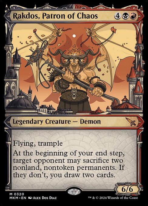 【ショーケース】【Foil】【EN】混沌の守護者、ラクドス/Rakdos, Patron of Chaos [MKM] 金M No.320