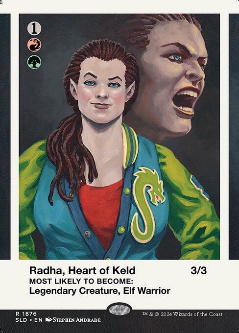【ボーダレス】【Foil】【EN】ケルドの心胆、ラーダ // ケルドの心胆、ラーダ/Radha, Heart of Keld // Radha, Heart of Keld [SLD] 金R No.1876