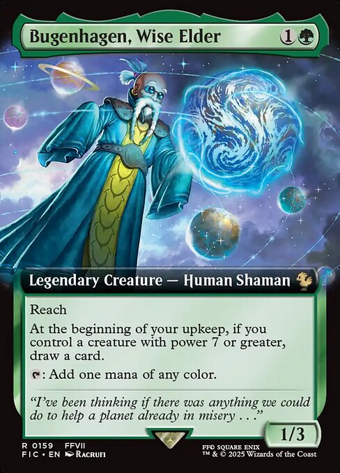 【拡張アート】【Foil】【EN】賢き長老、ブーゲンハーゲン/Bugenhagen, Wise Elder [FIC] 緑R No.159