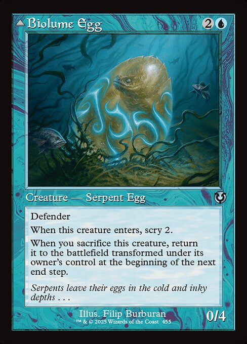 【Foil】【EN】生物光の卵 // 生物光の海蛇/Biolume Egg // Biolume Serpent [INR] 青U No.455