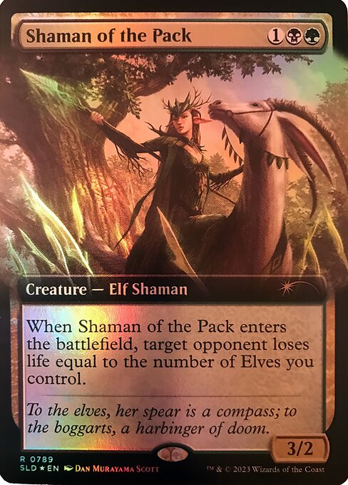 【拡張アート】【Foil】【EN】群れのシャーマン/Shaman of the Pack [SLD] 金R No.789