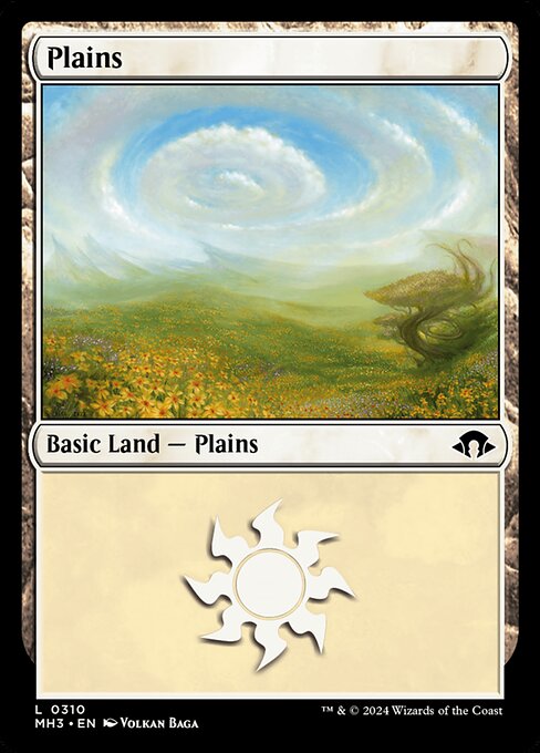 【Foil】【EN】平地/Plains [MH3] 土地C No.310
