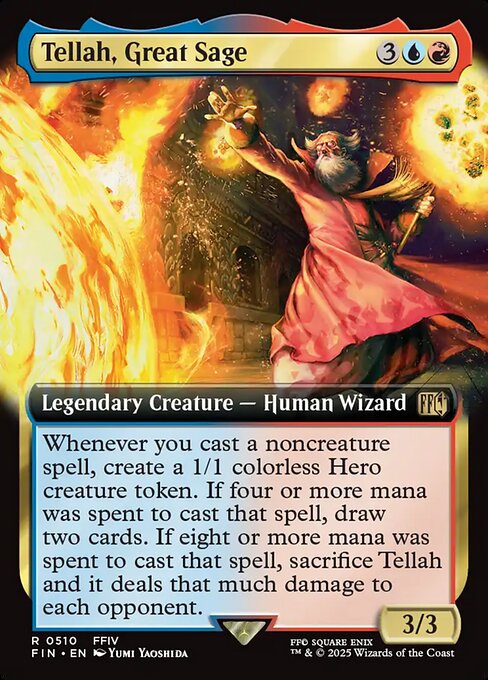 【拡張アート】【Foil】【EN】大賢者、テラ/Tellah, Great Sage [FIN] 金R No.510