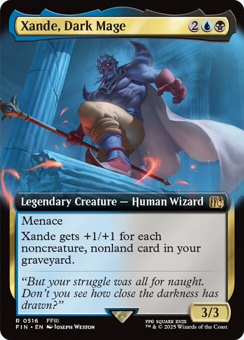 【拡張アート】【Foil】【EN】闇の魔道師、ザンデ/Xande, Dark Mage [FIN] 金R No.516
