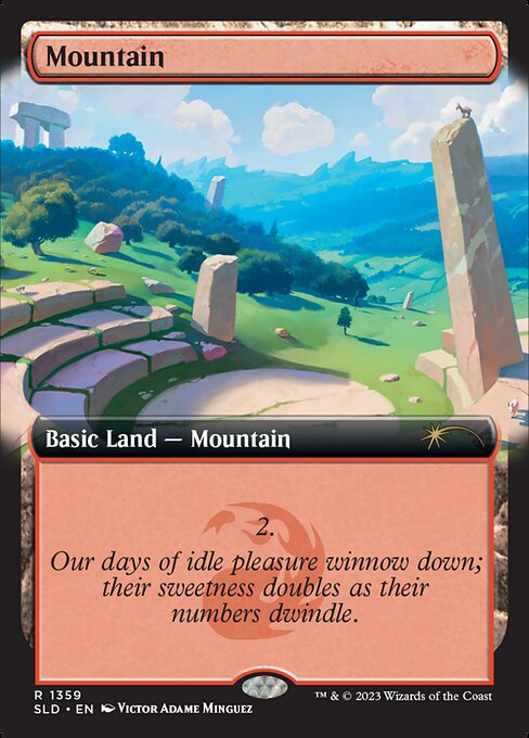 【拡張アート】【Foil】【EN】山/Mountain [SLD] 無R No.1359