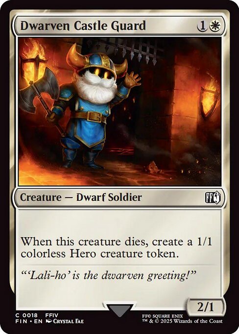 【Foil】【EN】ドワーフの城守/Dwarven Castle Guard [FIN] 白C No.18