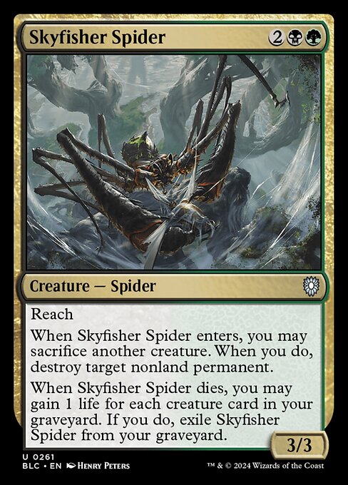 【EN】空漁師の蜘蛛/Skyfisher Spider [BLC] 金U No.261