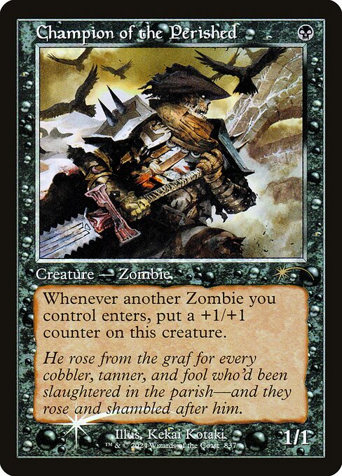 【Foil】【EN】滅びし者の勇者/Champion of the Perished [SLD] 黒R No.837