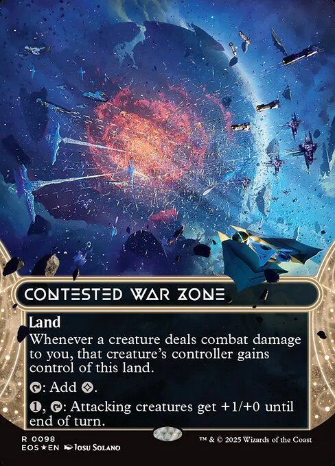【ボーダレス】【ギャラクシーFoil】【EN】激戦の戦域/Contested War Zone [EOS] 土地R No.98