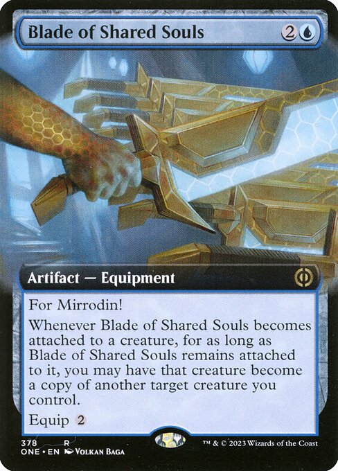 【拡張アート】【EN】共同魂の刃/Blade of Shared Souls [ONE] 青R No.378