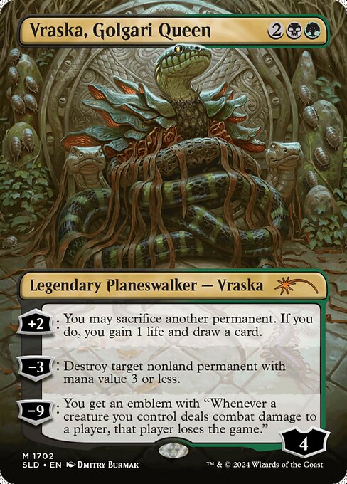 【ボーダレス】【Foil】【EN】ゴルガリの女王、ヴラスカ/Vraska, Golgari Queen [SLD] 金M No.1702