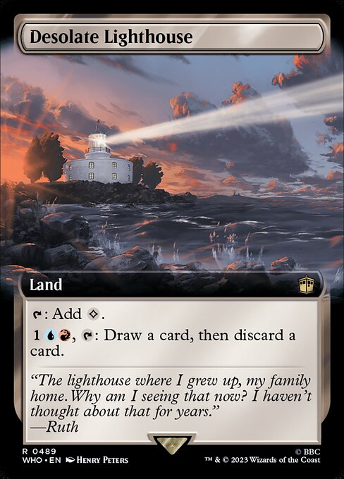 【拡張アート】【Foil】【EN】僻地の灯台/Desolate Lighthouse [WHO] 無R No.489