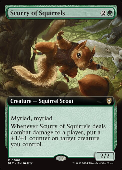 【Foil】【EN】リスの小走り/Scurry of Squirrels [BLC] 緑R No.66