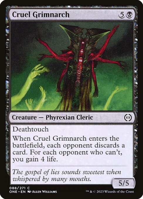 【Foil】【EN】残虐の陰皇/Cruel Grimnarch [ONE] 黒C No.88