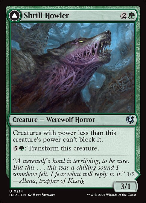 【Foil】【EN】Shrill Howler // Howling Chorus [INR] 緑U No.214