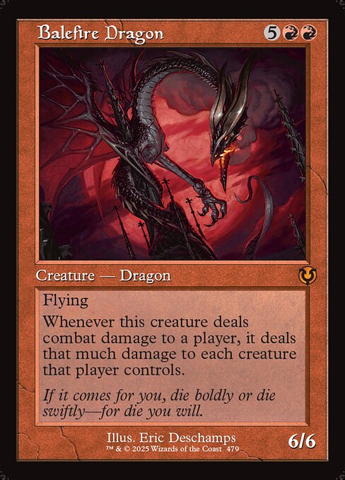 【Foil】【EN】災火のドラゴン/Balefire Dragon [INR] 赤M No.479