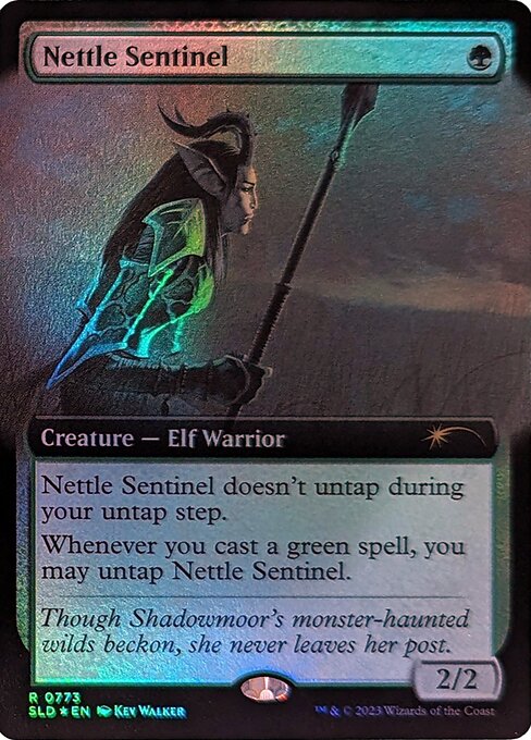【拡張アート】【Foil】【EN】イラクサの歩哨/Nettle Sentinel [SLD] 緑R No.773