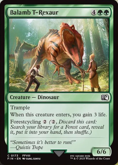 【Foil】【EN】バラムのアルケオダイノス/Balamb T-Rexaur [FIN] 緑C No.173