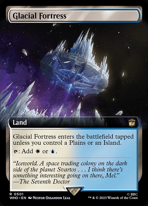 【拡張アート】【Foil】【EN】氷河の城砦/Glacial Fortress [WHO] 無R No.501