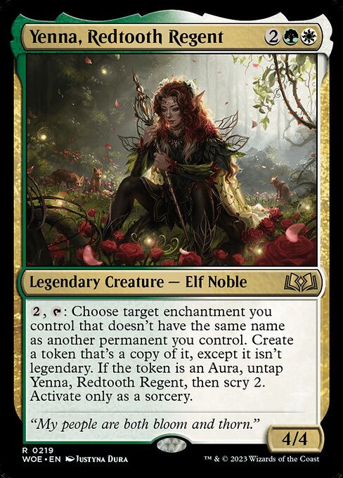 【Foil】【EN】赤歯の執政、イェナ/Yenna, Redtooth Regent [WOE] 金R No.219