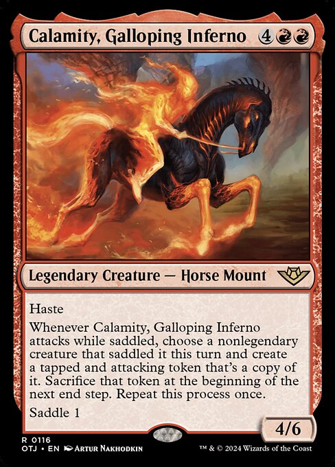 【Foil】【EN】早駆ける業火、カラミティ/Calamity, Galloping Inferno [OTJ] 赤R No.116