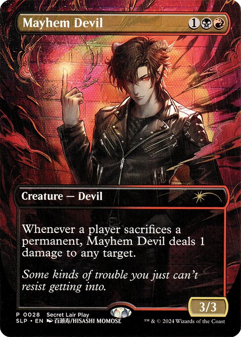 【ボーダレス】【Foil】【EN】波乱の悪魔/Mayhem Devil [SLP] 金R No.28