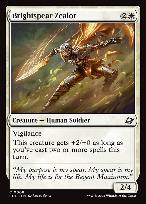 【Foil】【EN】光槍の盲信者/Brightspear Zealot [EOE] 白C No.8
