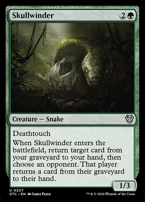 【EN】髑髏蛇/Skullwinder [OTC] 緑U No.207