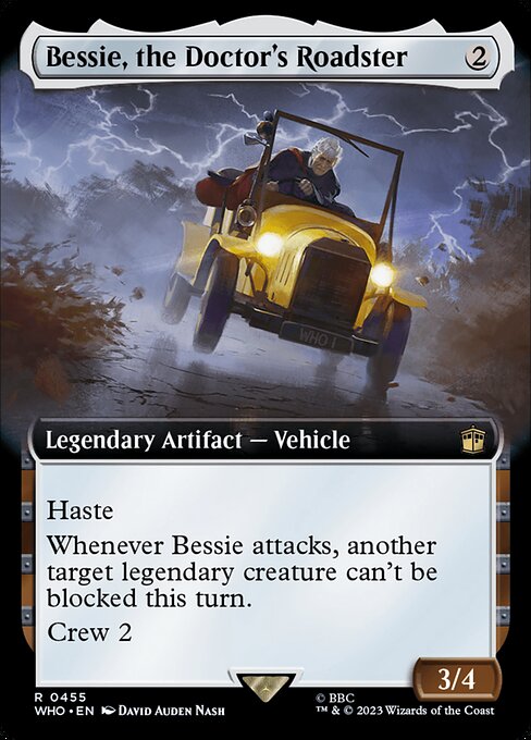 【拡張アート】【Foil】【EN】ドクターのロードスター、ベッシー/Bessie, the Doctor's Roadster [WHO] 茶R No.455