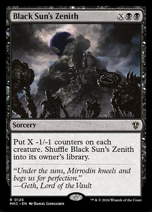 【EN】黒の太陽の頂点/Black Sun's Zenith [MKC] 黒R No.126