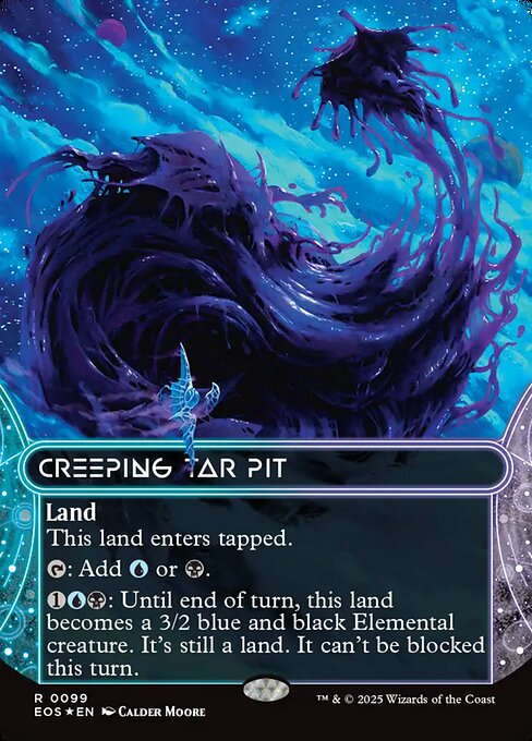 【ボーダレス】【ギャラクシーFoil】【EN】忍び寄るタール坑/Creeping Tar Pit [EOS] 土地R No.99