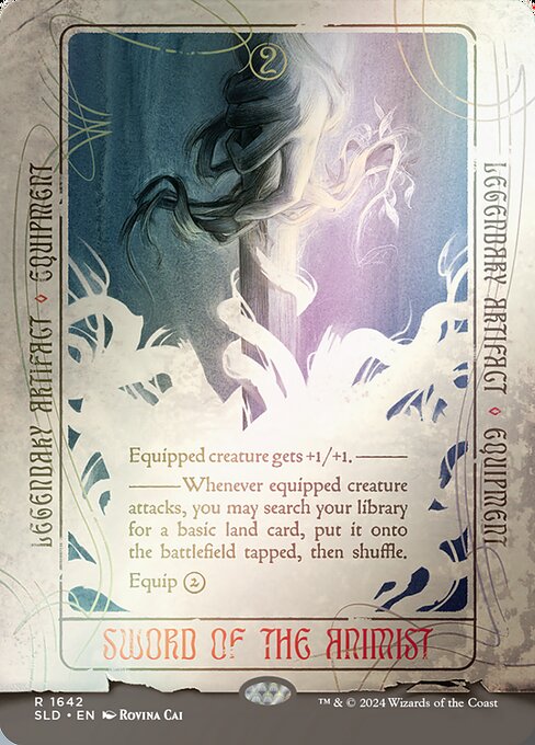 【ボーダレス】【Foil】【EN】精霊信者の剣/Sword of the Animist [SLD] 茶R No.1642★