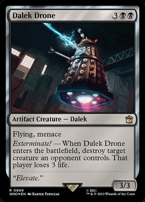 【サージFoil】【Foil】【EN】ダーレクのドローン/Dalek Drone [WHO] 黒R No.669
