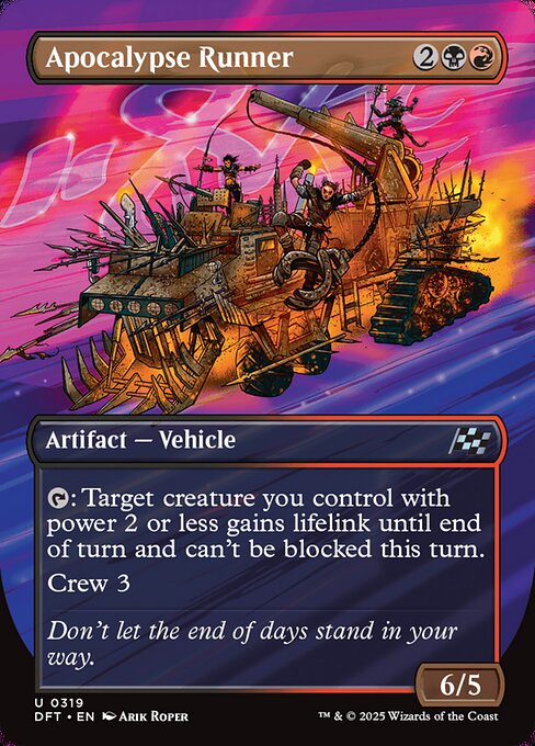 【ボーダレス】【Foil】【EN】黙示録の爆走車/Apocalypse Runner [DFT] 金U No.319