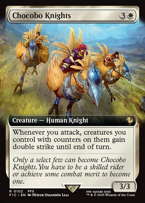 【拡張アート】【EN】チョコボ騎兵隊/Chocobo Knights [FIC] 白R No.102