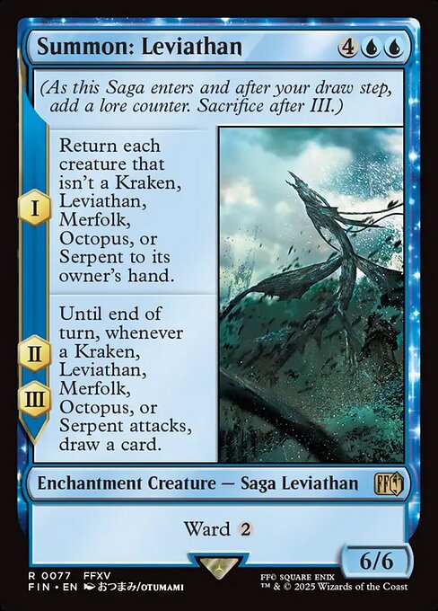 【Foil】【EN】召喚：リヴァイアサン/Summon: Leviathan [FIN] 青R No.77