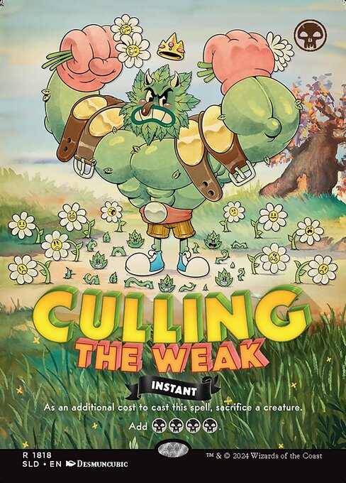 【ボーダレス】【Foil】【EN】弱者選別/Culling the Weak [SLD] 黒R No.1818