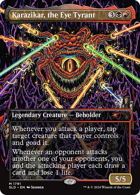 【ボーダレス】【Foil】【EN】ひとつ目の暴君、カラジカール/Karazikar, the Eye Tyrant [SLD] 金M No.1791