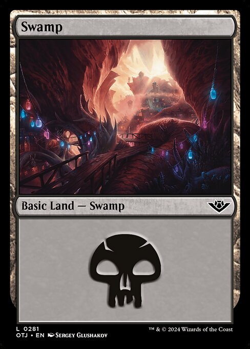 【Foil】【EN】沼/Swamp [OTJ] 無C No.281