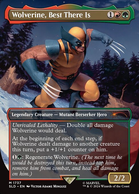 【フルアート】【Foil】【EN】Wolverine, Best There Is [SLD] 金M No.1737