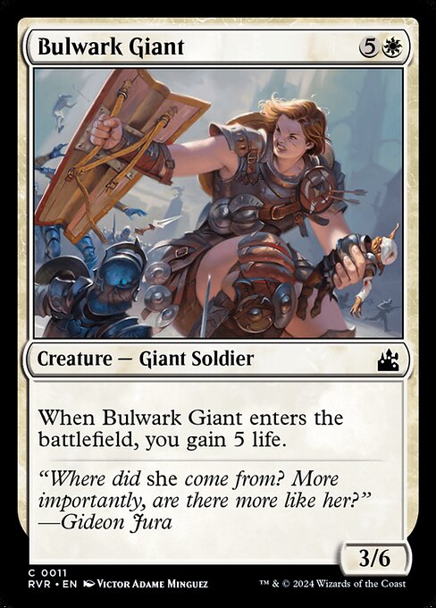 【Foil】【EN】防壁の巨人/Bulwark Giant [RVR] 白C No.11