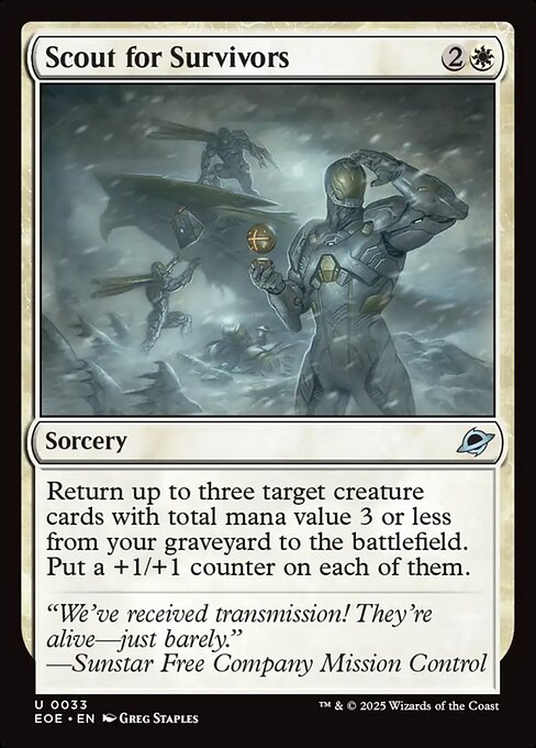 【Foil】【EN】生存者探し/Scout for Survivors [EOE] 白U No.33
