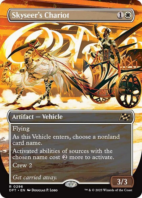 【ボーダレス】【Foil】【EN】空見の戦車/Skyseer's Chariot [DFT] 白R No.296