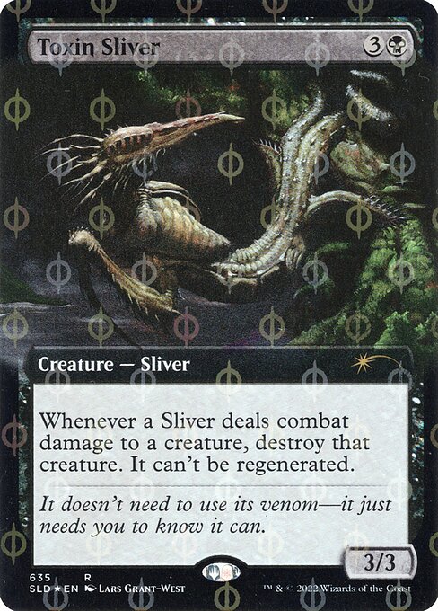 【拡張アート】【Foil】【EN】毒素スリヴァー/Toxin Sliver [SLD] 黒R No.635Φ