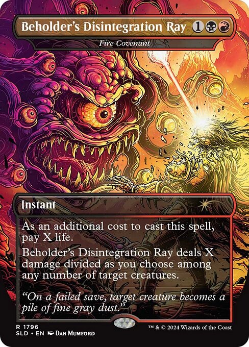 【ボーダレス】【Foil】【EN】Fire Covenant [SLD] 金R No.1796