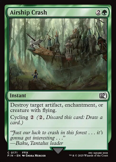 【Foil】【EN】劇場艇の墜落/Airship Crash [FIN] 緑C No.171